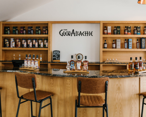 The GlenAllachie Distillery bar